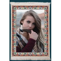 Resimli Kişiye Özel Saçaklı Kilim Desen No:1