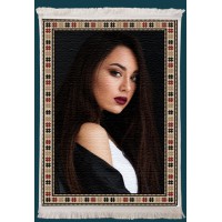 Resimli Kişiye Özel Saçaklı Kilim Desen No:5