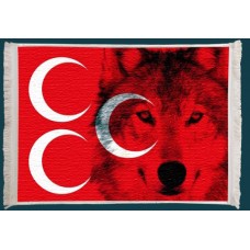 Üç Hilal Bozkurt Duvar Kilimi No: 2