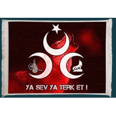 Üç Hilal Bozkurt Duvar Kilimi No: 4